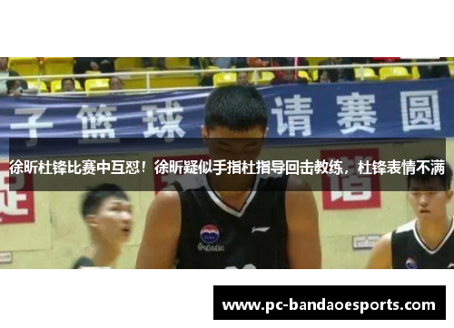 徐昕杜锋比赛中互怼！徐昕疑似手指杜指导回击教练，杜锋表情不满